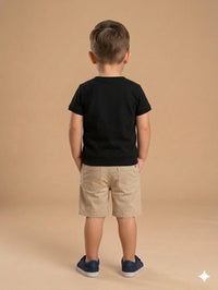 Boys Premium Black Crew Neck T-shirt