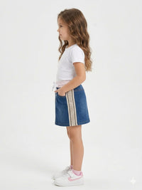Dark Denim Elastic Skirt