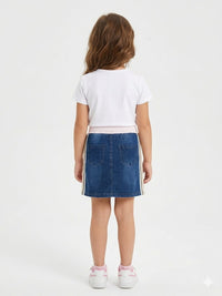 Dark Denim Elastic Skirt