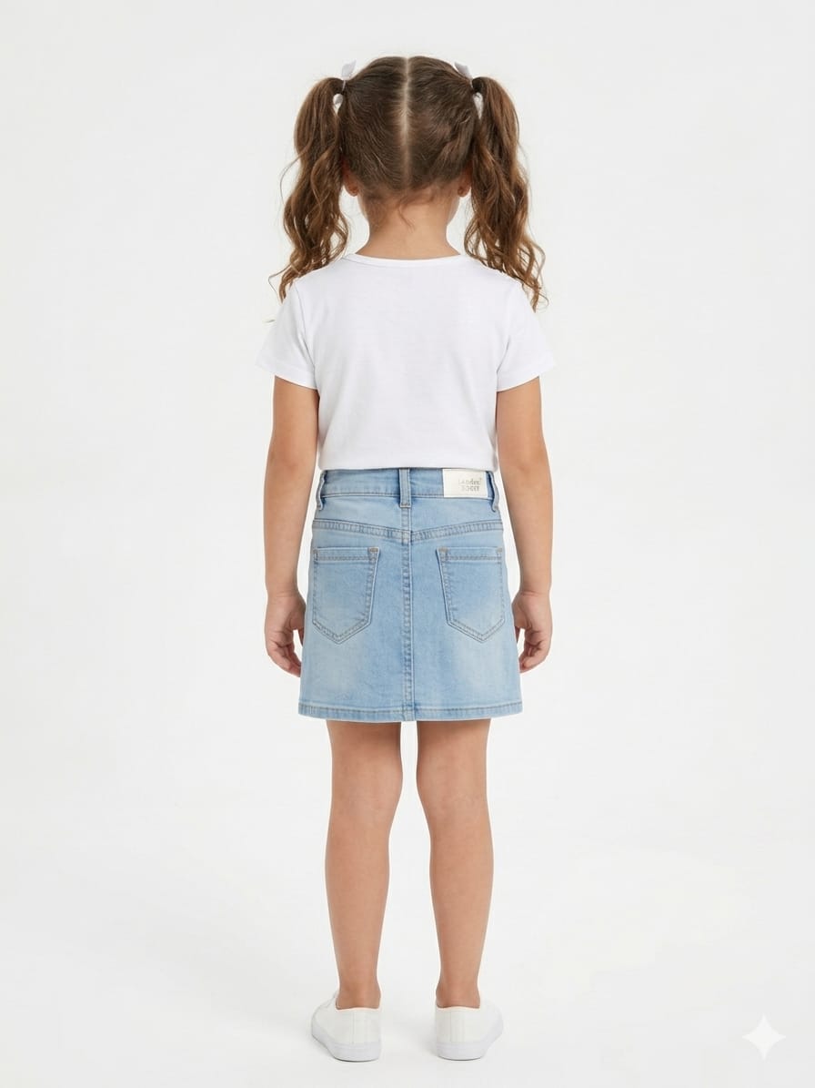 Light Blue Denim Skirt