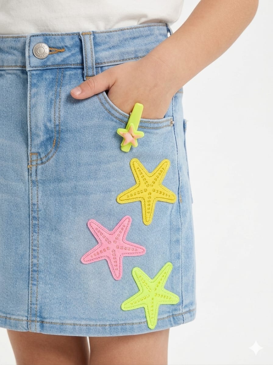Light Blue Denim Skirt