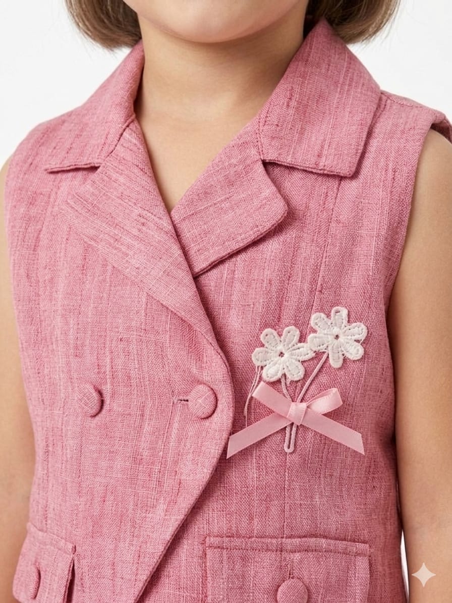 Cotton Rose Pink Co-ord Set (Shorts)