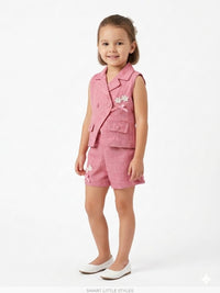 Cotton Rose Pink Co-ord Set (Shorts)