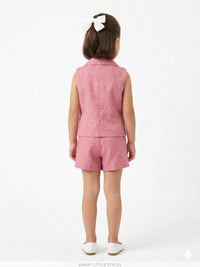 Cotton Rose Pink Co-ord Set (Shorts)
