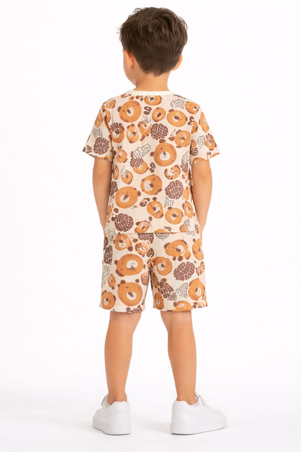 Boys' Rust Teddy Shorts Set