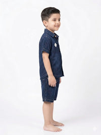 Boys' Denim Pinstripe Co-ord Set