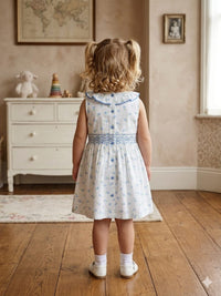 Blue Floral Motif Dress