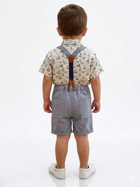 Seaside Explorer: 3-Piece Nautical Suspender Set