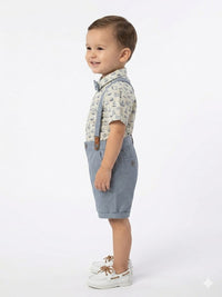 Seaside Explorer: 3-Piece Nautical Suspender Set