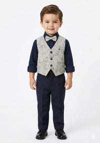 Urban Pinstripe Waistcoat & Navy Formal Set