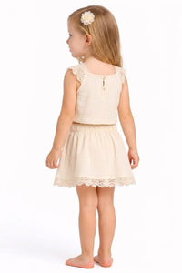 Petite Rose & Lace: 2-Piece Summer Skirt Set