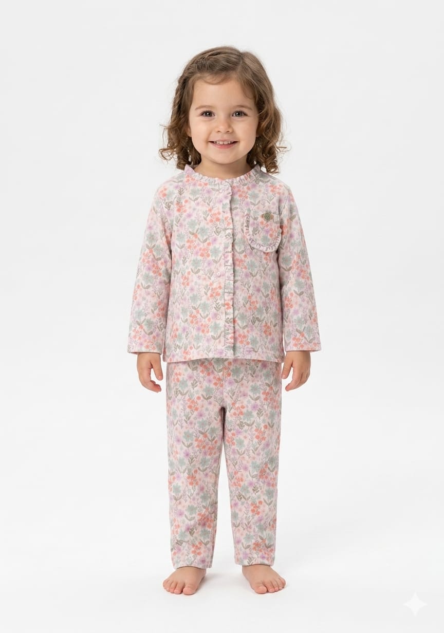 Ultrasoft Vintage Meadow Pointelle Ruffle NightwearSet