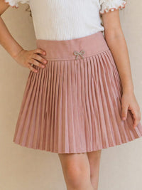 Onion Pink Pleated Shimmer Skirt