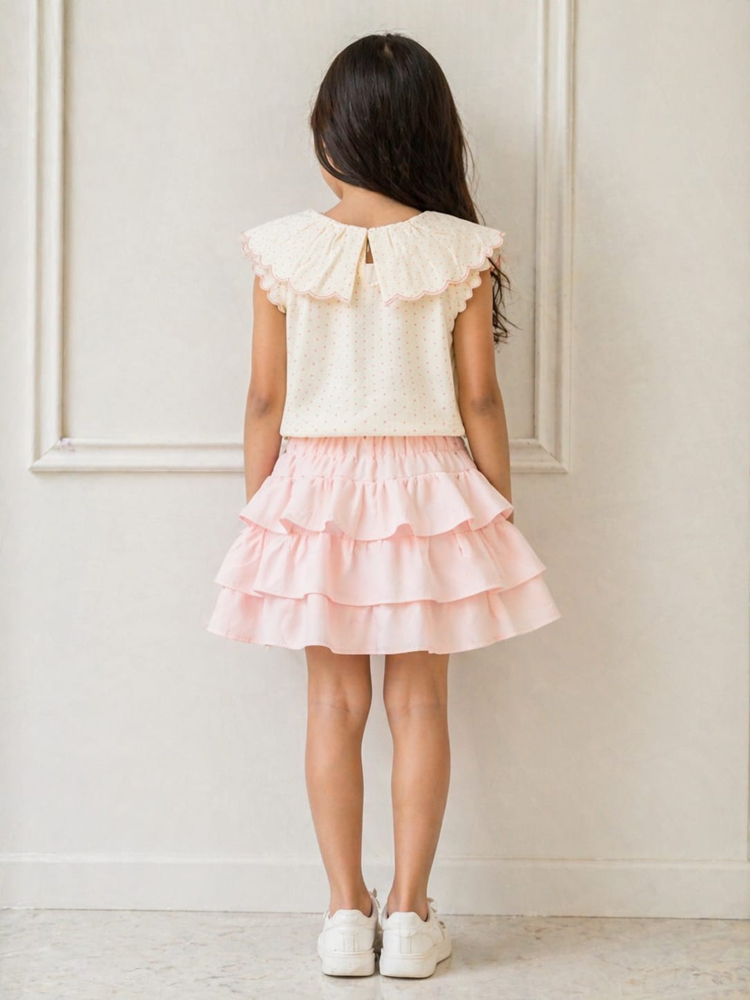Polka Dot Scallop & Tiered Ruffle Set