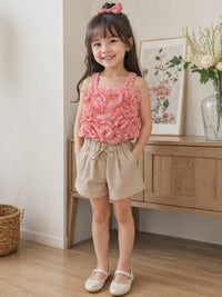 Beige High Waisted Shorts