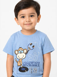 Sky Blue "DJ Monkey" T-Shirt