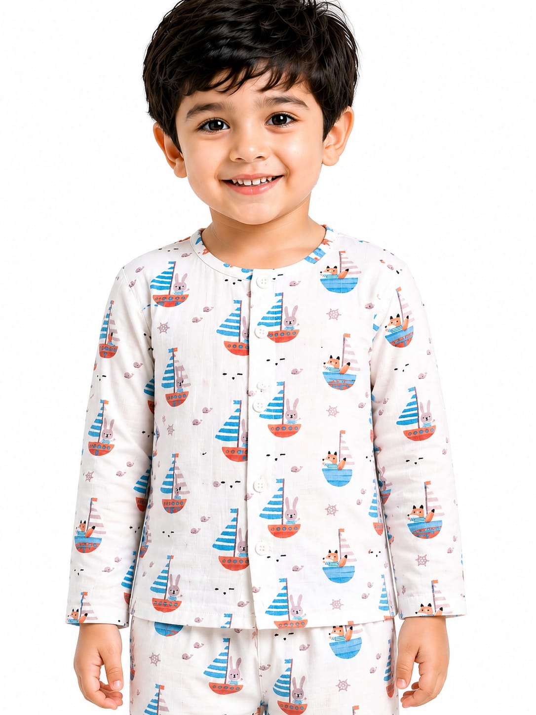 Sail into Dreams: Boys' Nautical Night Suit