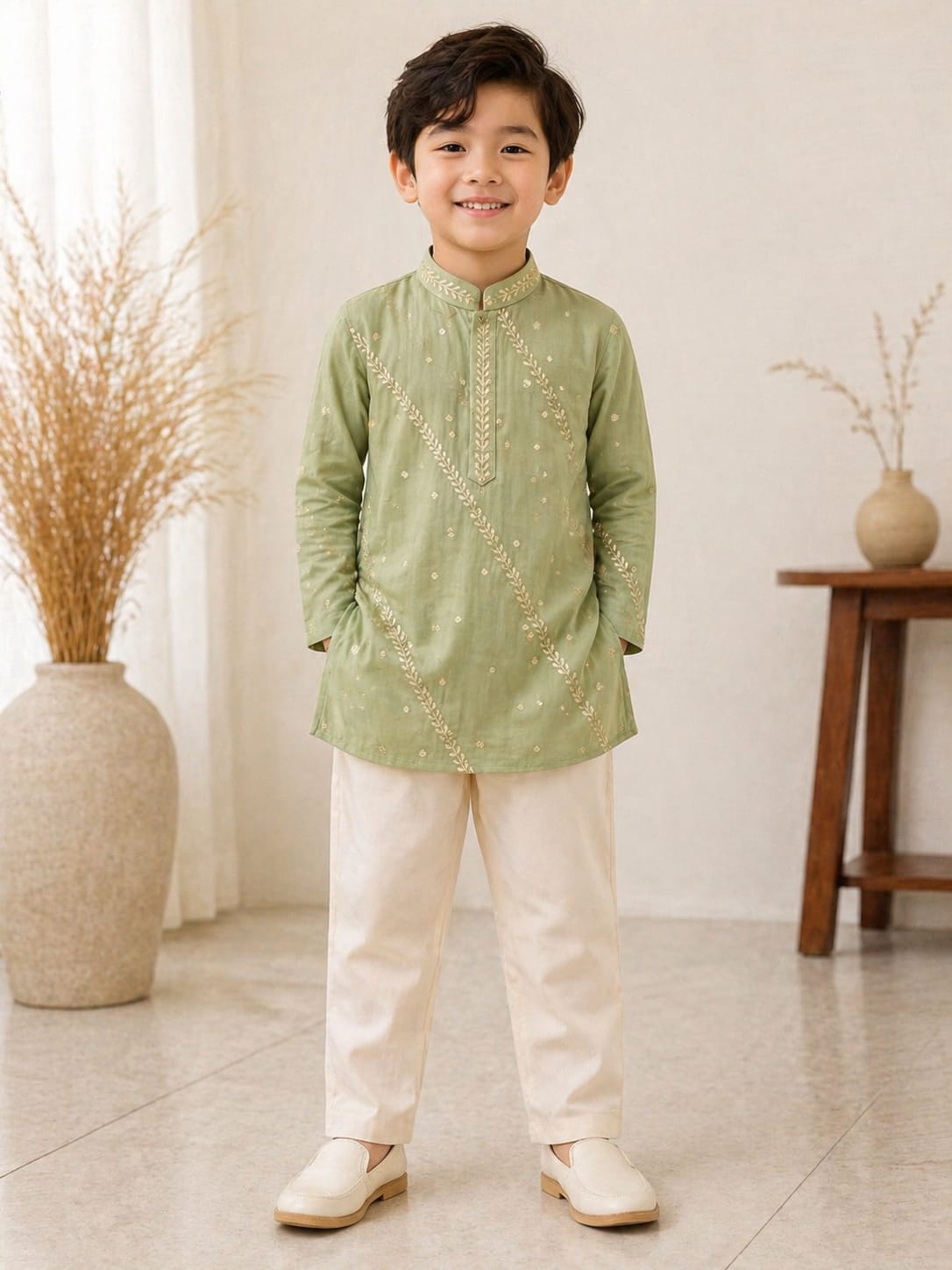 Sage & Gold Regal Kurta Set