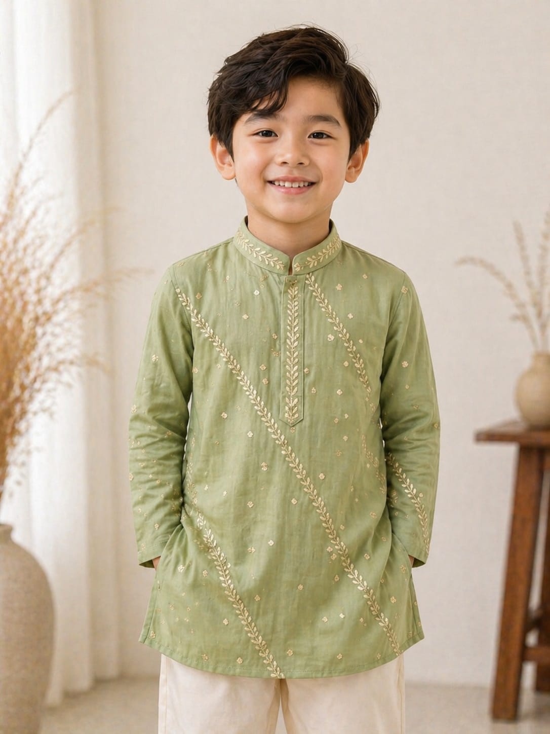 Sage & Gold Regal Kurta Set