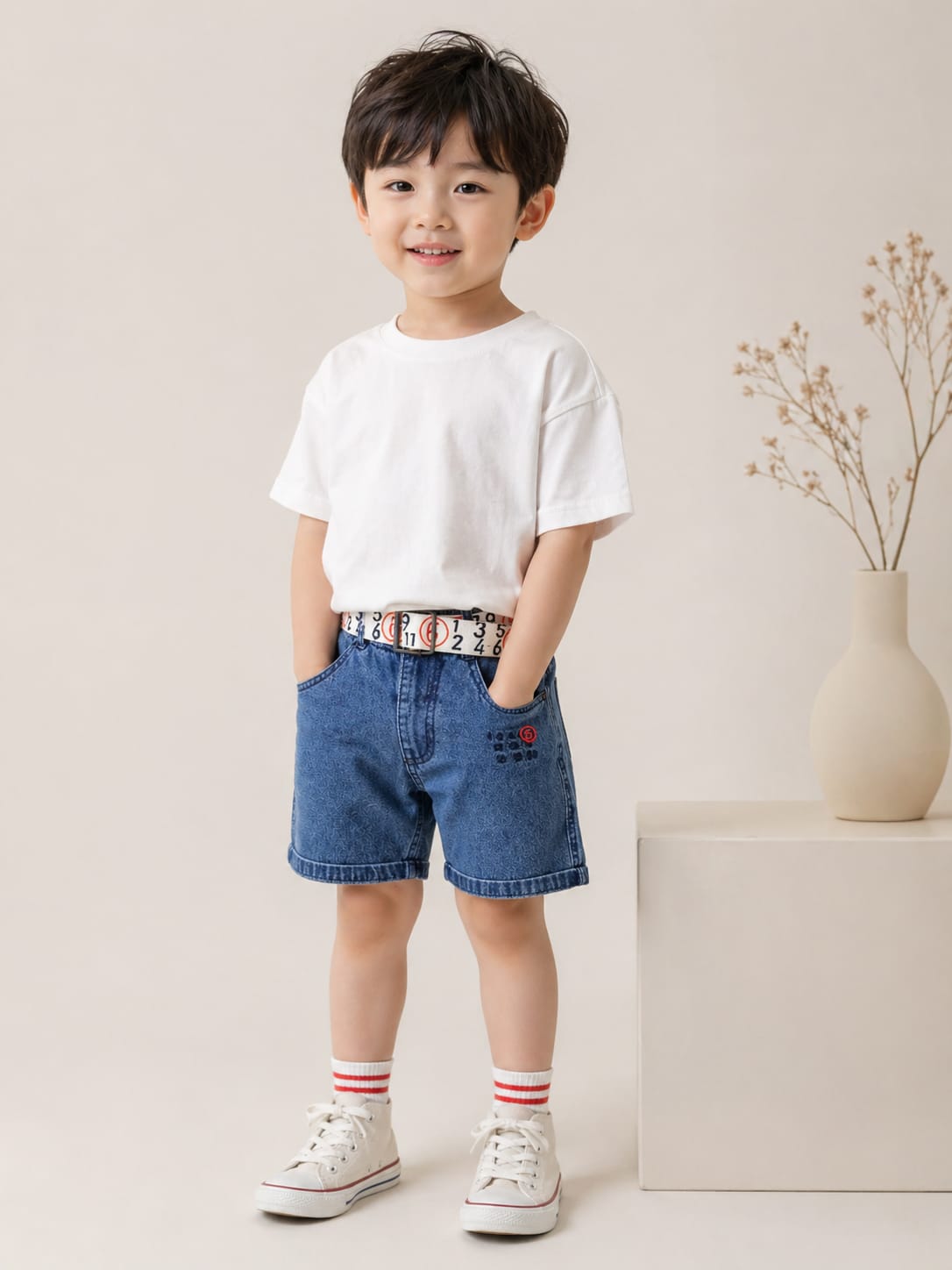 Indigo Stonewash Denim Shorts