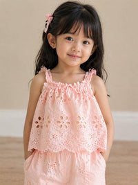Peach Blossom Eyelet Summer Coord Set