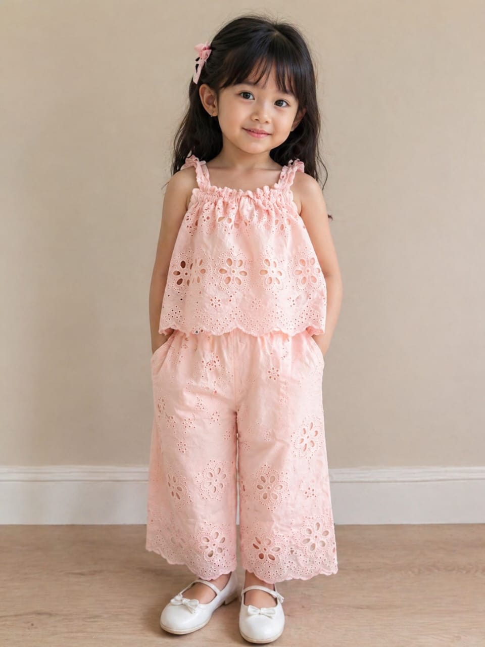 Peach Blossom Eyelet Summer Coord Set