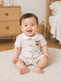 Infant Classic Checkered Bear Set
