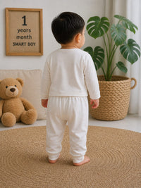Premium Summer Night Suit - Ivory Bear Collection
