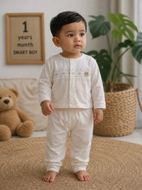 Premium Summer Night Suit - Ivory Bear Collection
