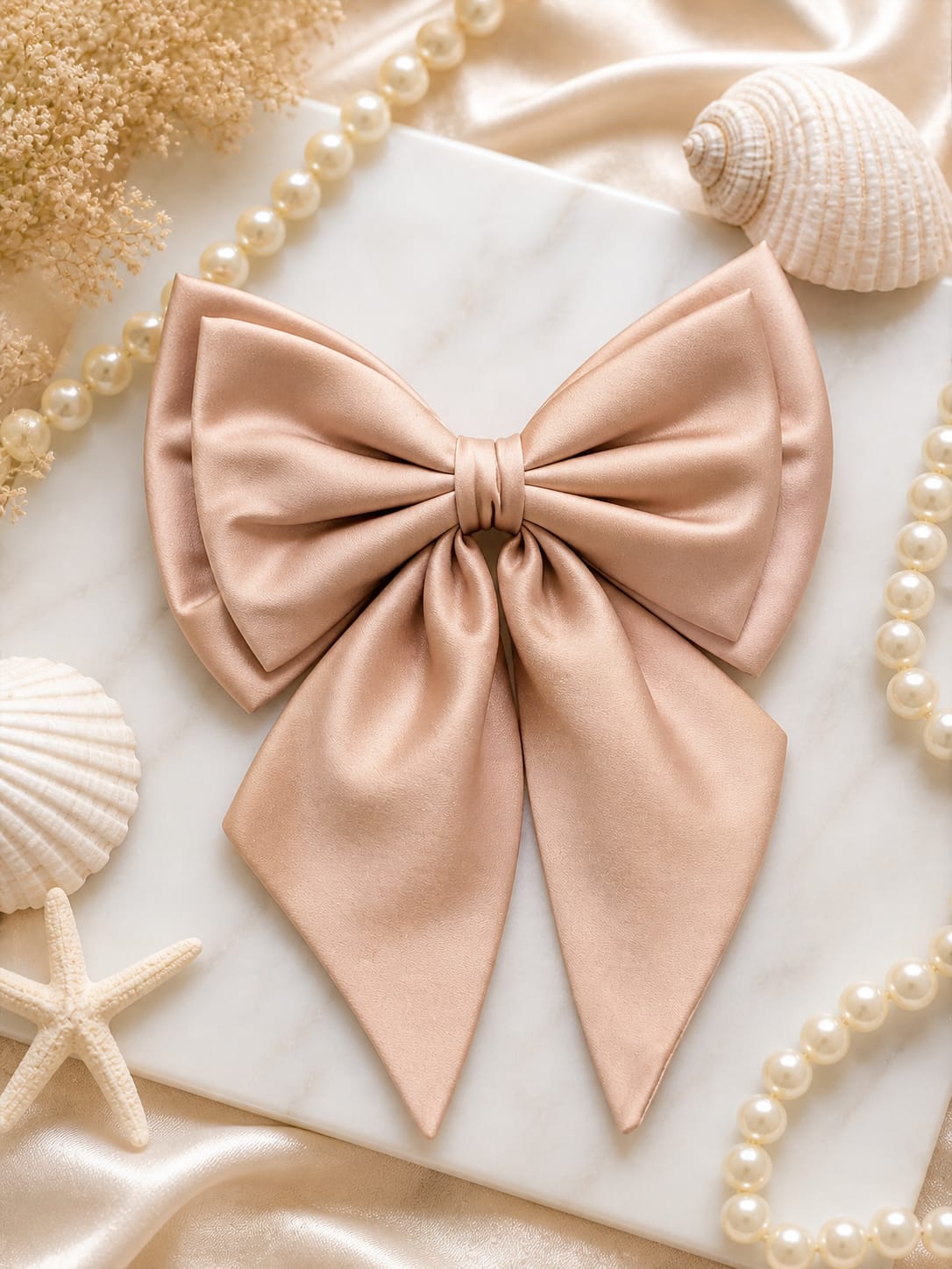 Rose Gold Hair Bow