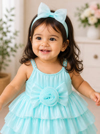 Infant Sky-Blue Party Frock