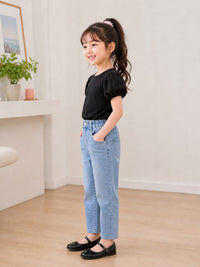 Girls Light-Wash  Jeans