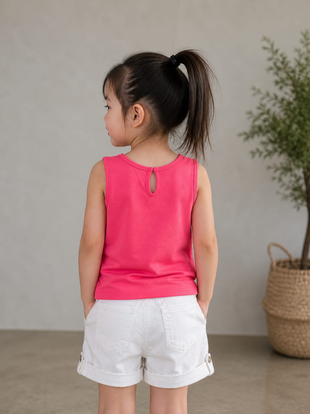 Hot Pink Sequin Chevron Tank Top