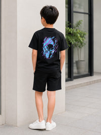 Boys' Black Panther "Wakanda Forever" Double-Sided T-Shirt - Black