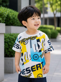 White "Racing & Desert" All-Over Print