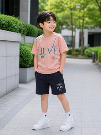 Soft Peach / Coral Pink T-shirt