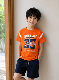 SunshineOrange Finish Line Crew Neck T-shirt