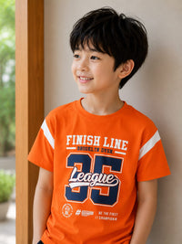 SunshineOrange Finish Line Crew Neck T-shirt