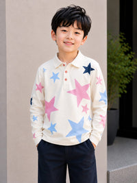 All-over Star Print Full Sleeves T-shirt