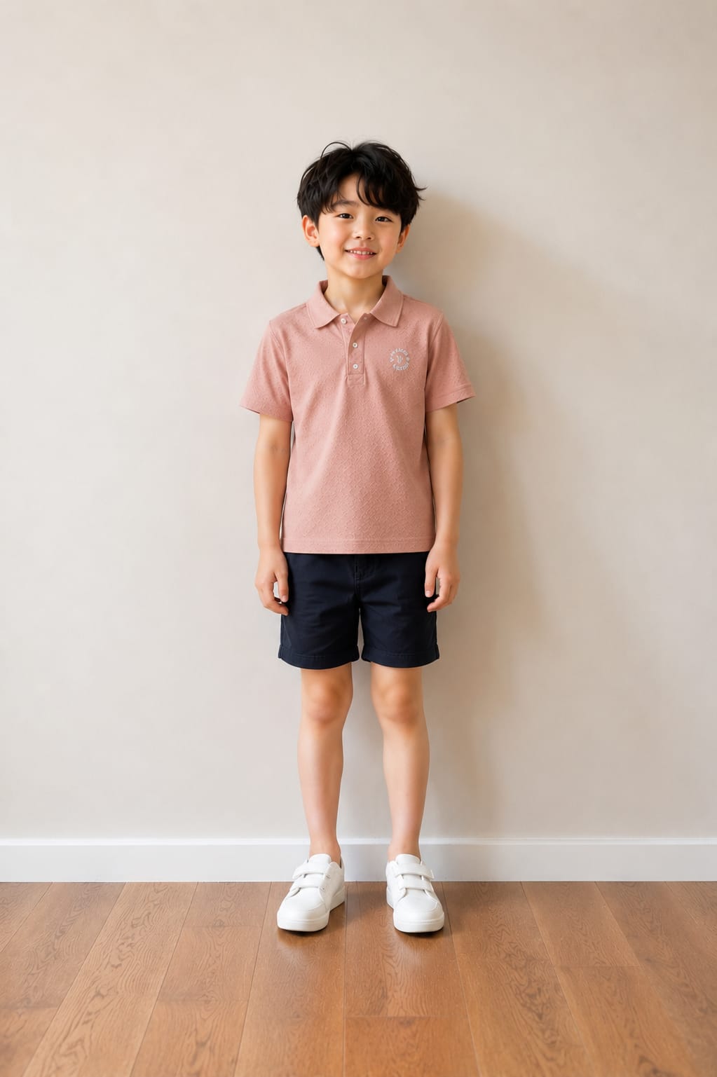 Dusty Rose Textured Polo T-shirt