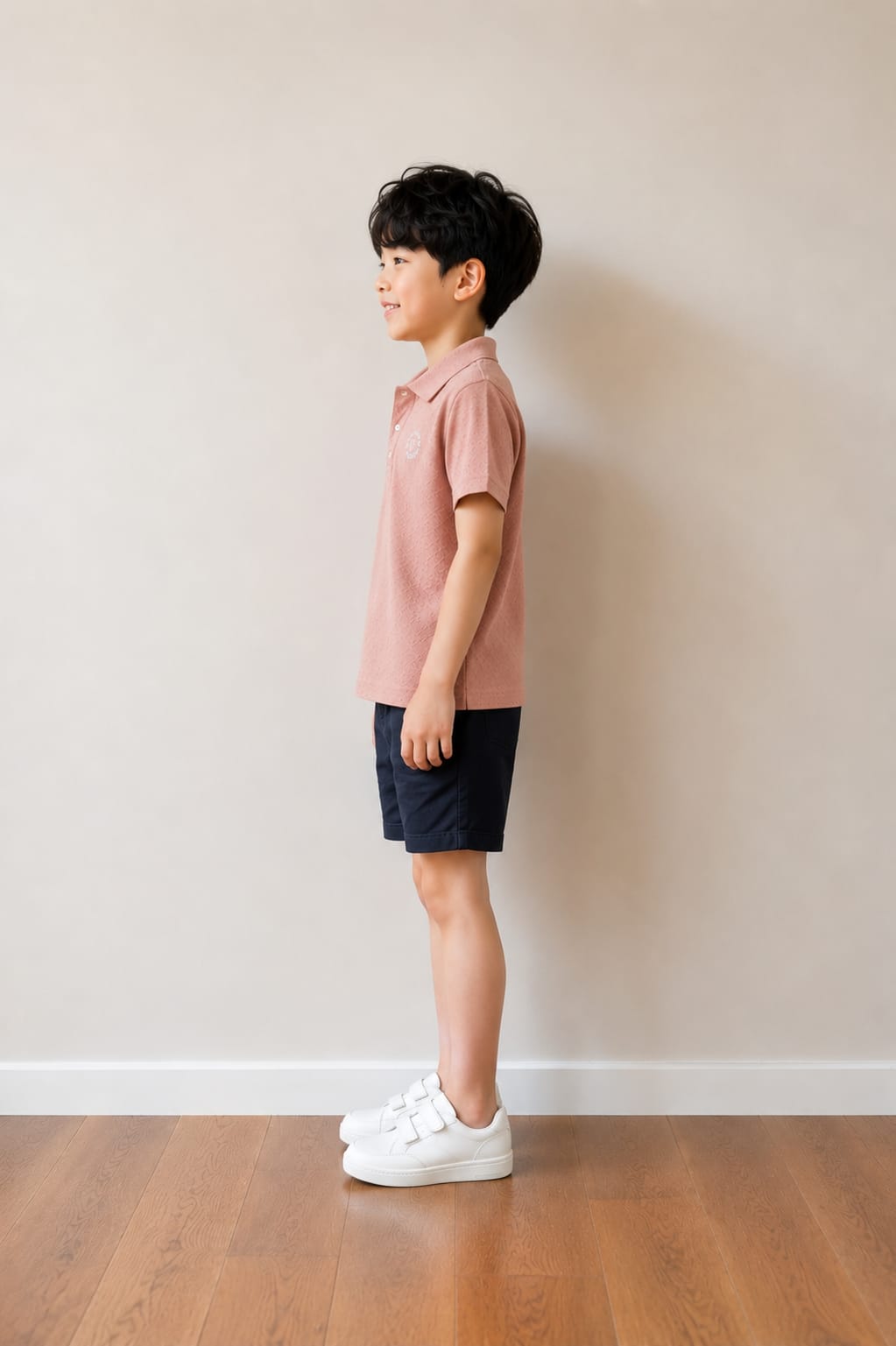 Dusty Rose Textured Polo T-shirt