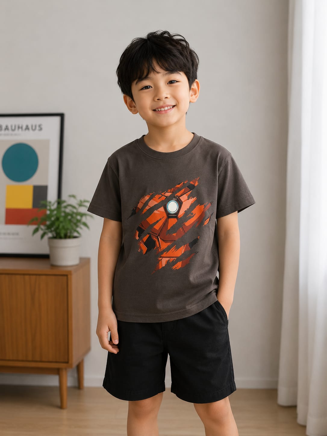 Charcoal Grey  Graphic T-Shirt