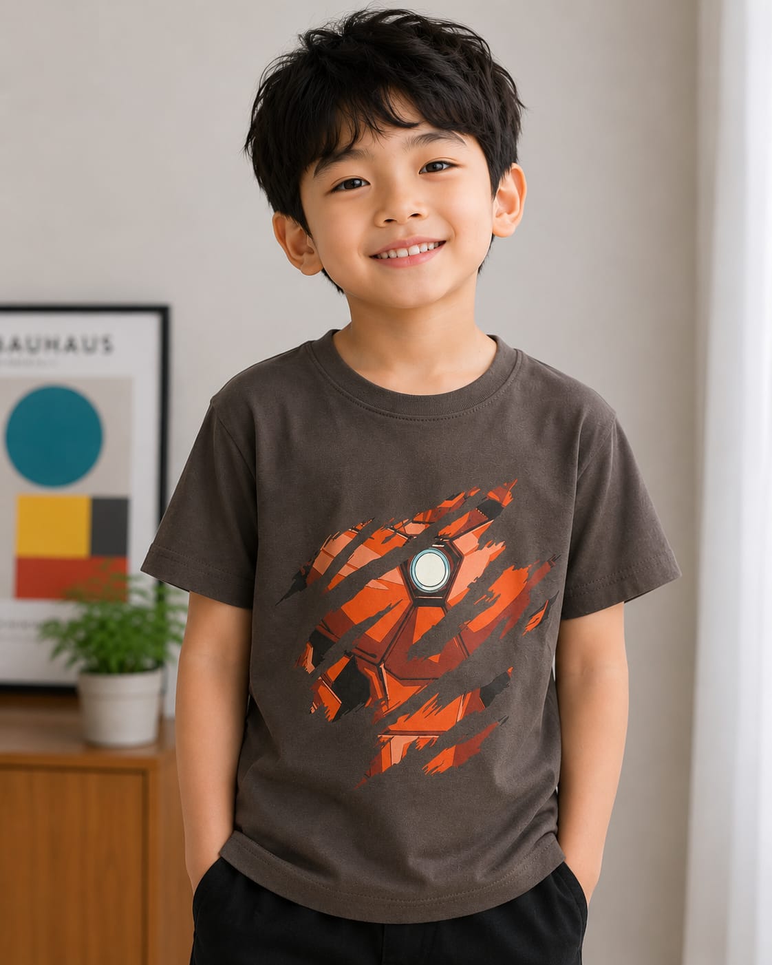 Charcoal Grey  Graphic T-Shirt
