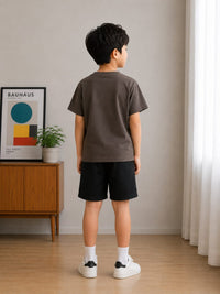 Charcoal Grey  Graphic T-Shirt
