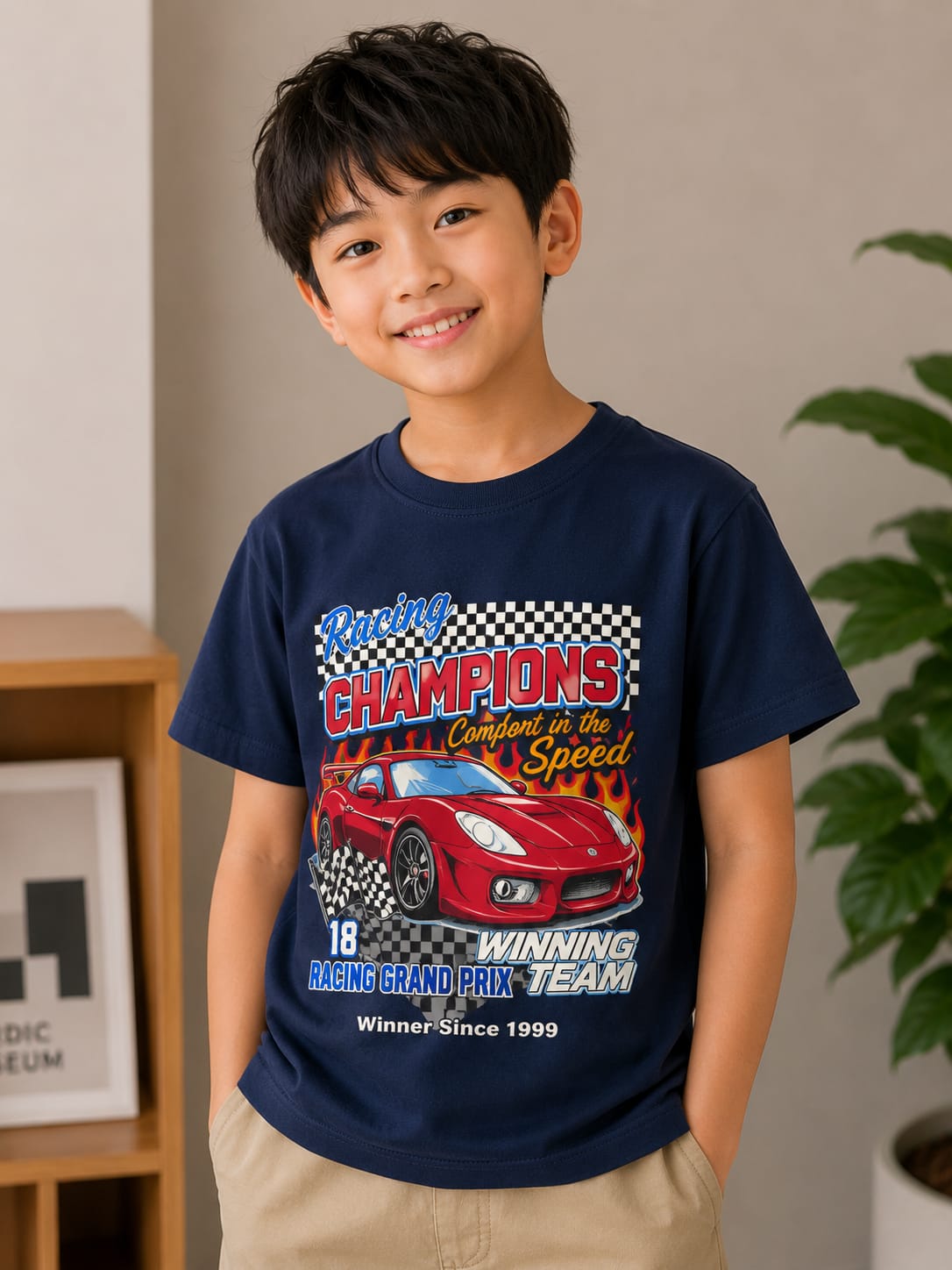 Navy Blue Graphic T-Shirt