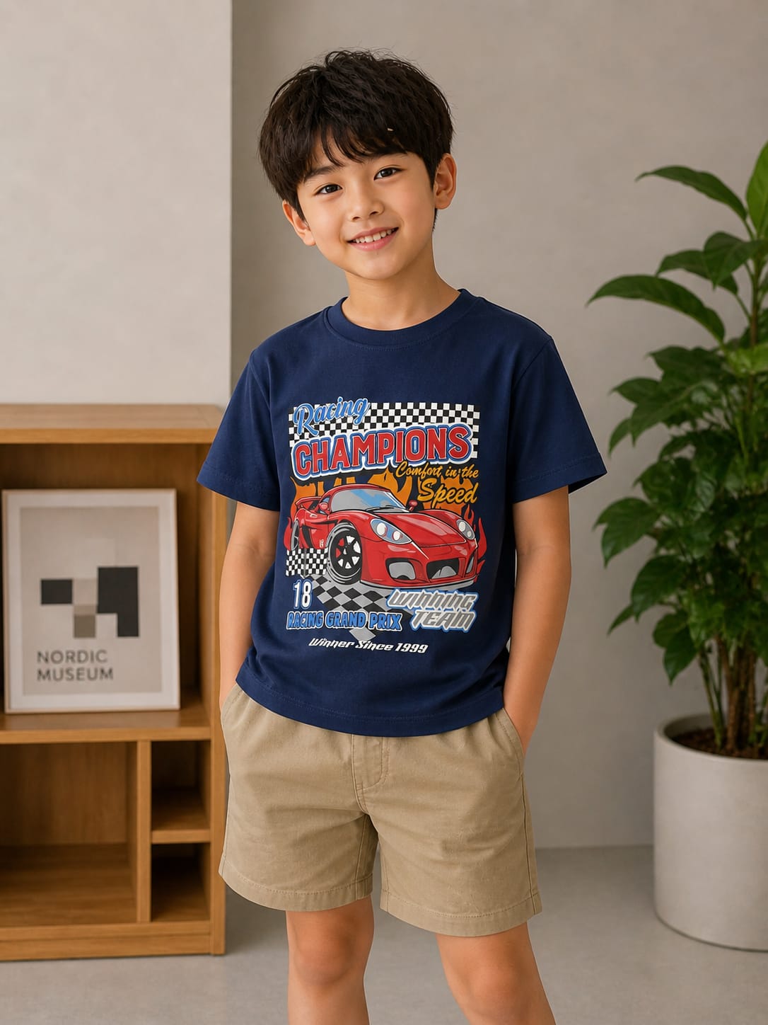 Navy Blue Graphic T-Shirt