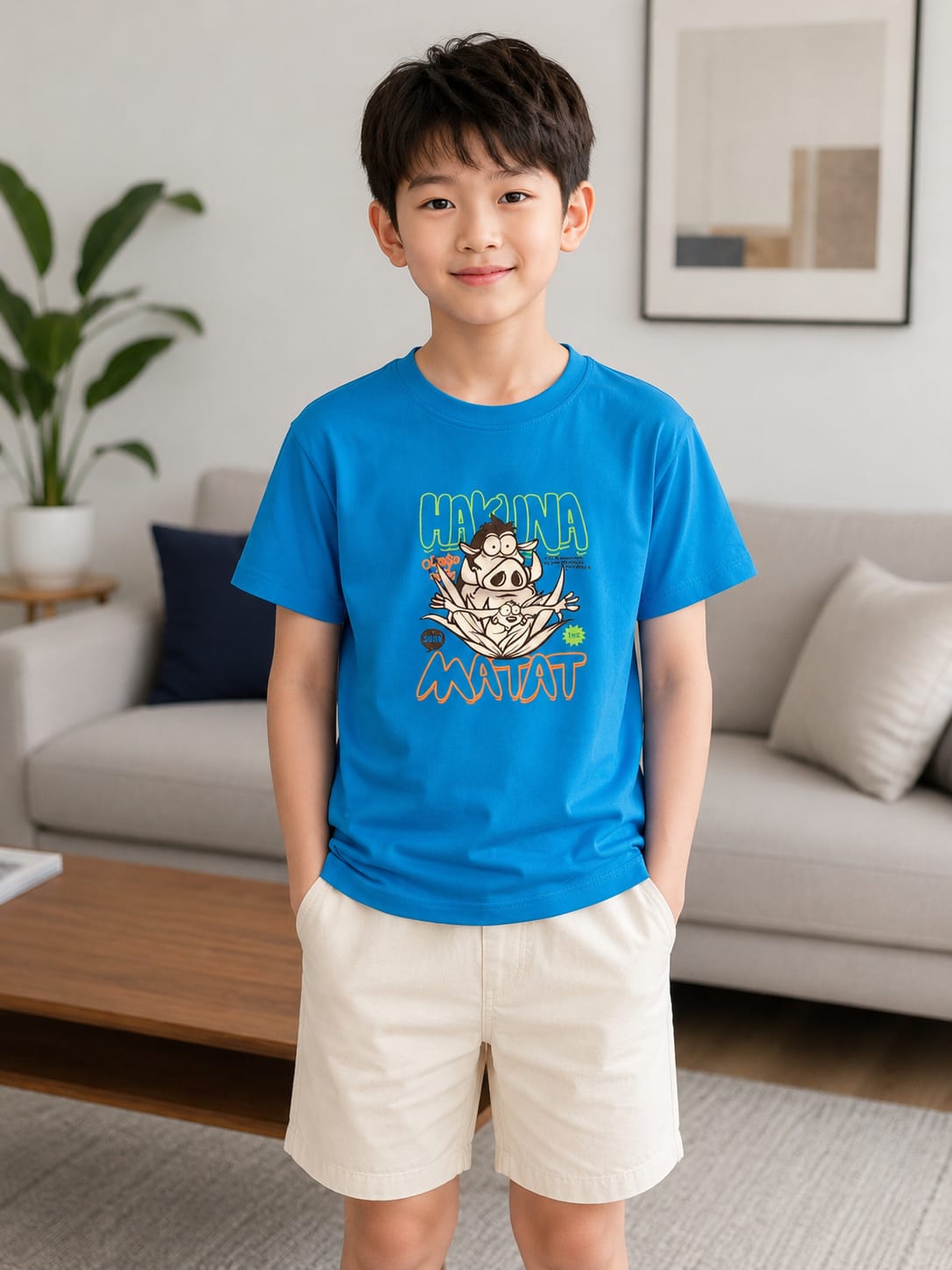 The "Hakuna Matata" Adventure  Super soft Tee in Azure