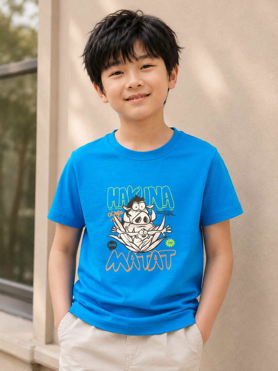 The "Hakuna Matata" Adventure  Super soft Tee in Azure