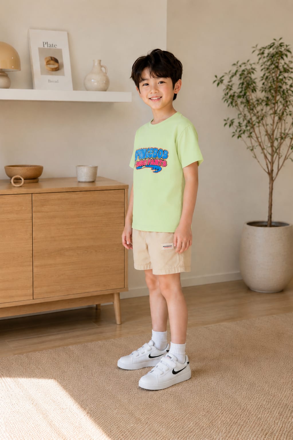 Kids’ SpongeBob "Hero Pants" Graphic Tee – Mint Green