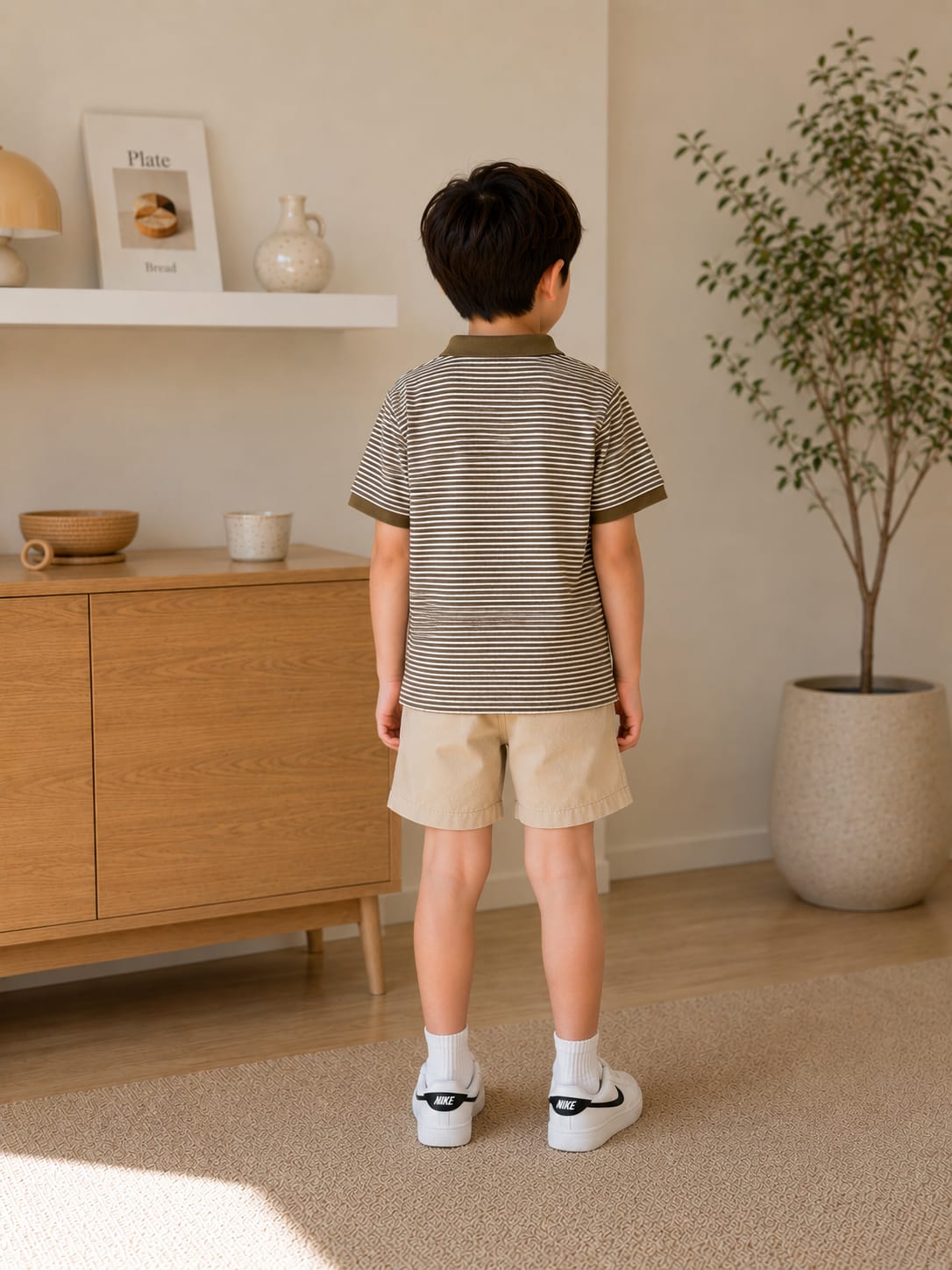 The Earth-Tone Micro-Stripe Polo
